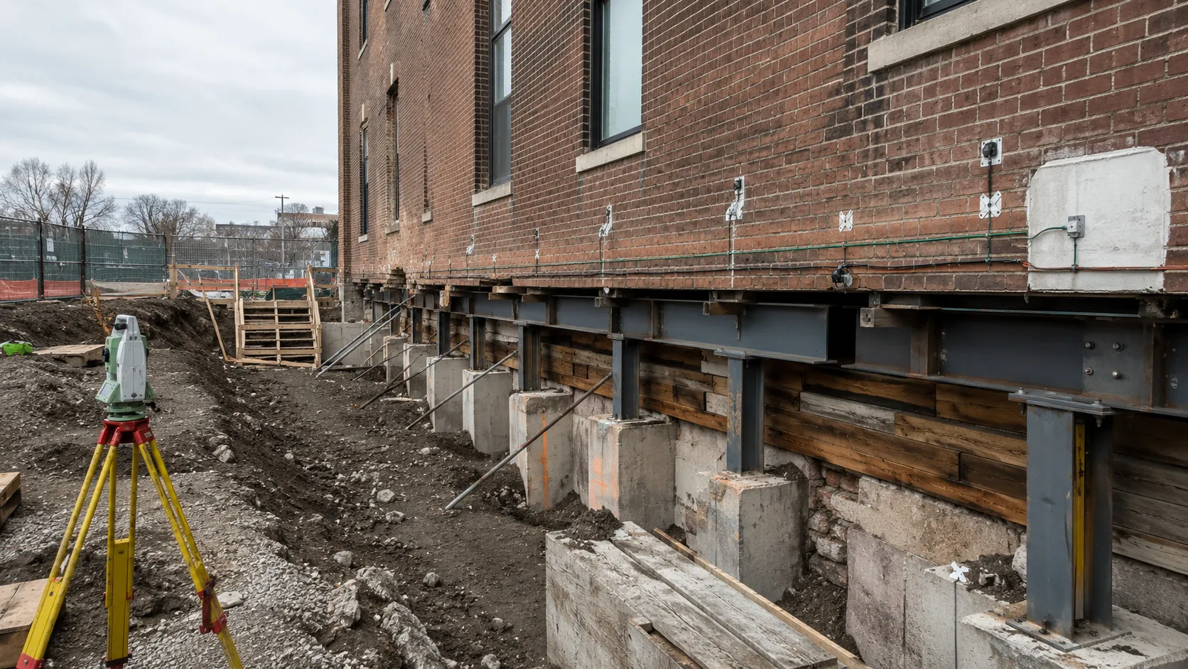 Adjacent Structure Protection in Bradford, Ontario, completed by Harrowgate Group