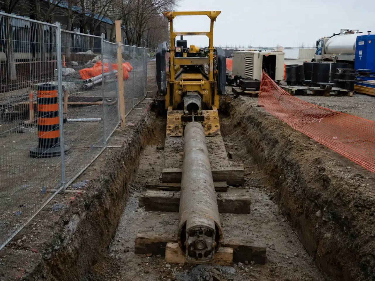 How We Deliver Auger Boring and Pipe Ramming by Harrowgate Group