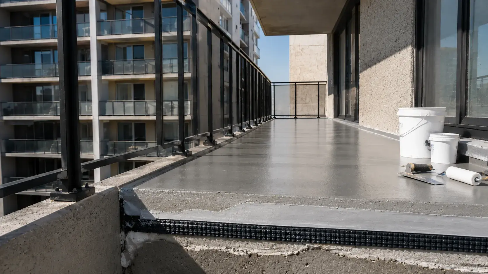 Balcony Restoration, completed by Harrowgate Group