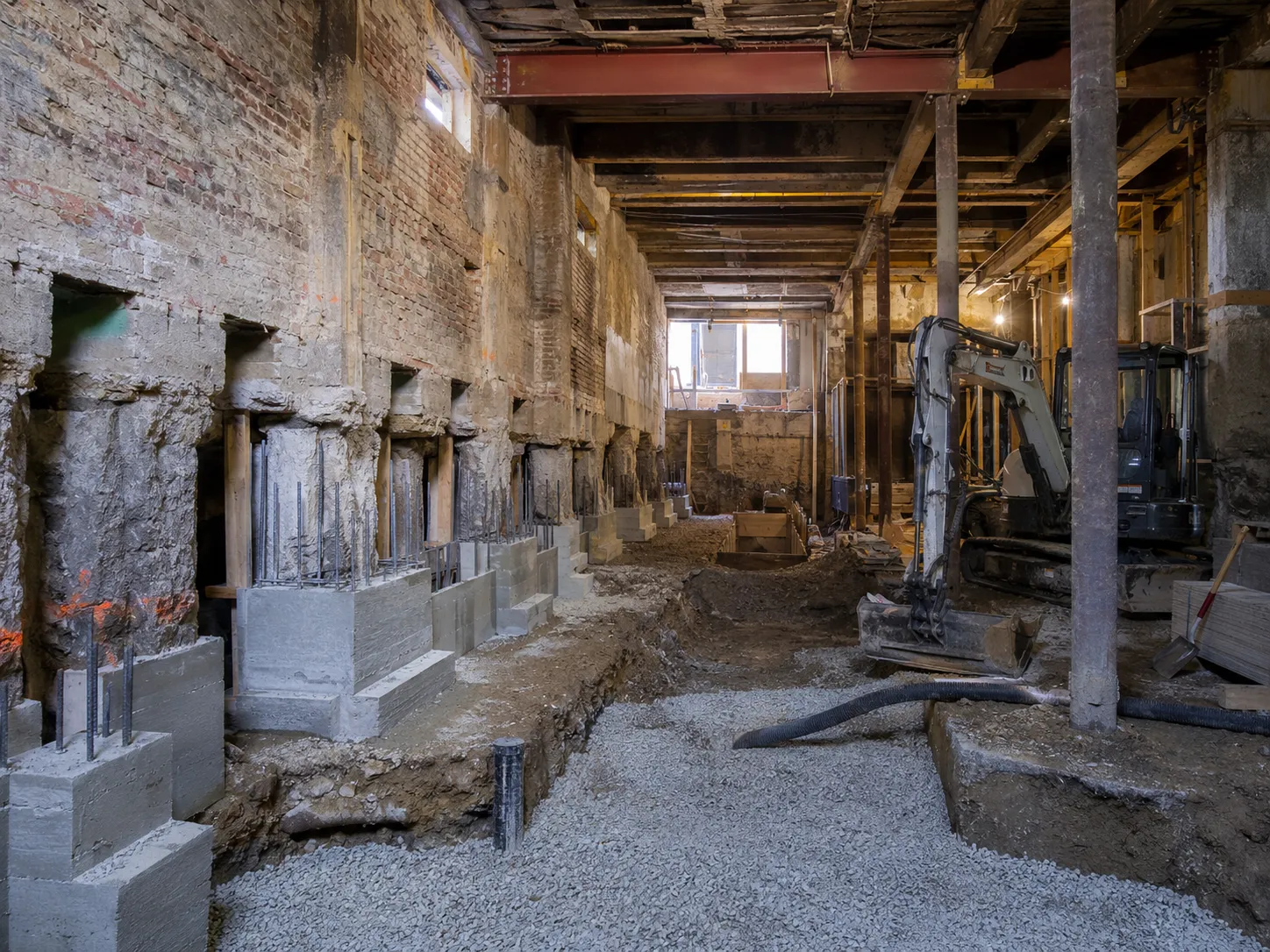 Basement Lowering and Underpinning across Markham property by Harrowgate Group