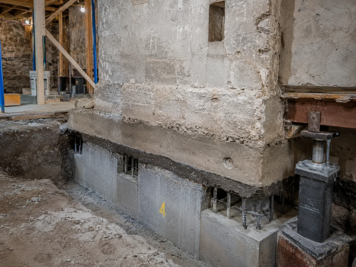 Basement Lowering and Underpinning in Markham being built and completed on site by Harrowgate Group