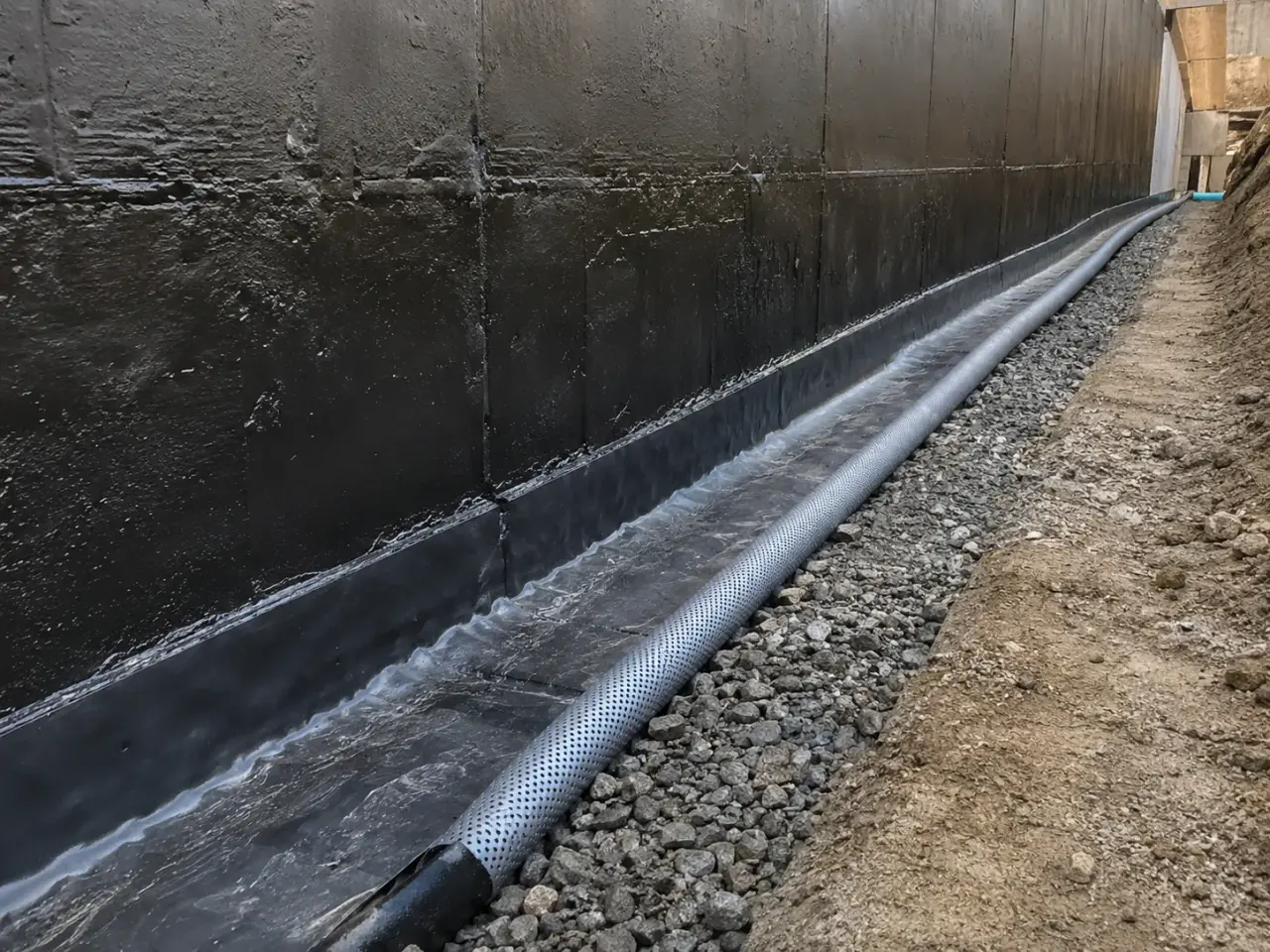 Below-Grade Waterproofing being built and completed on site by Harrowgate Group
