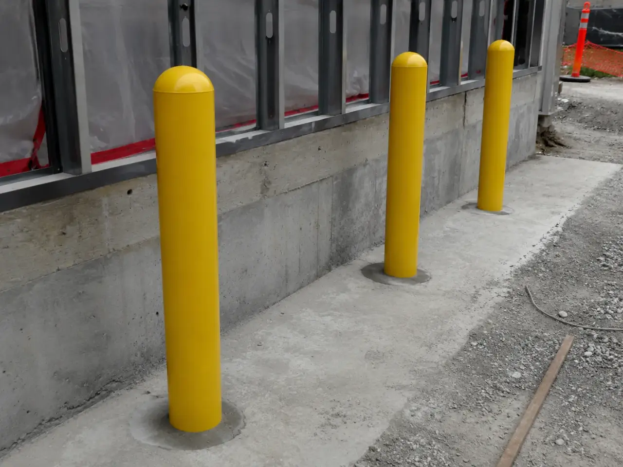 Bollard Installation in Brampton being built and completed on site by Harrowgate Group
