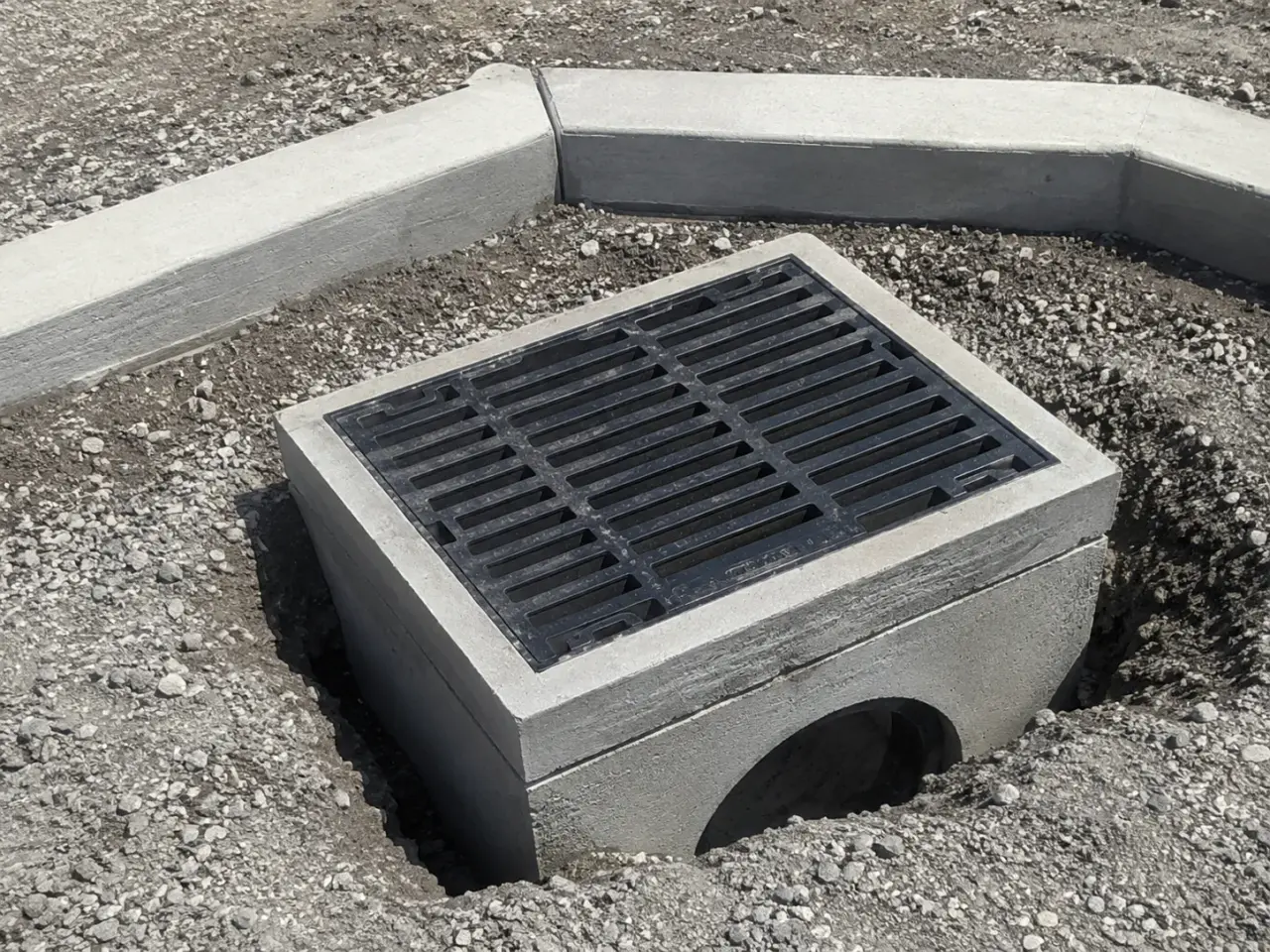 Catch Basin Repair and Replacement being built and completed on site by Harrowgate Group