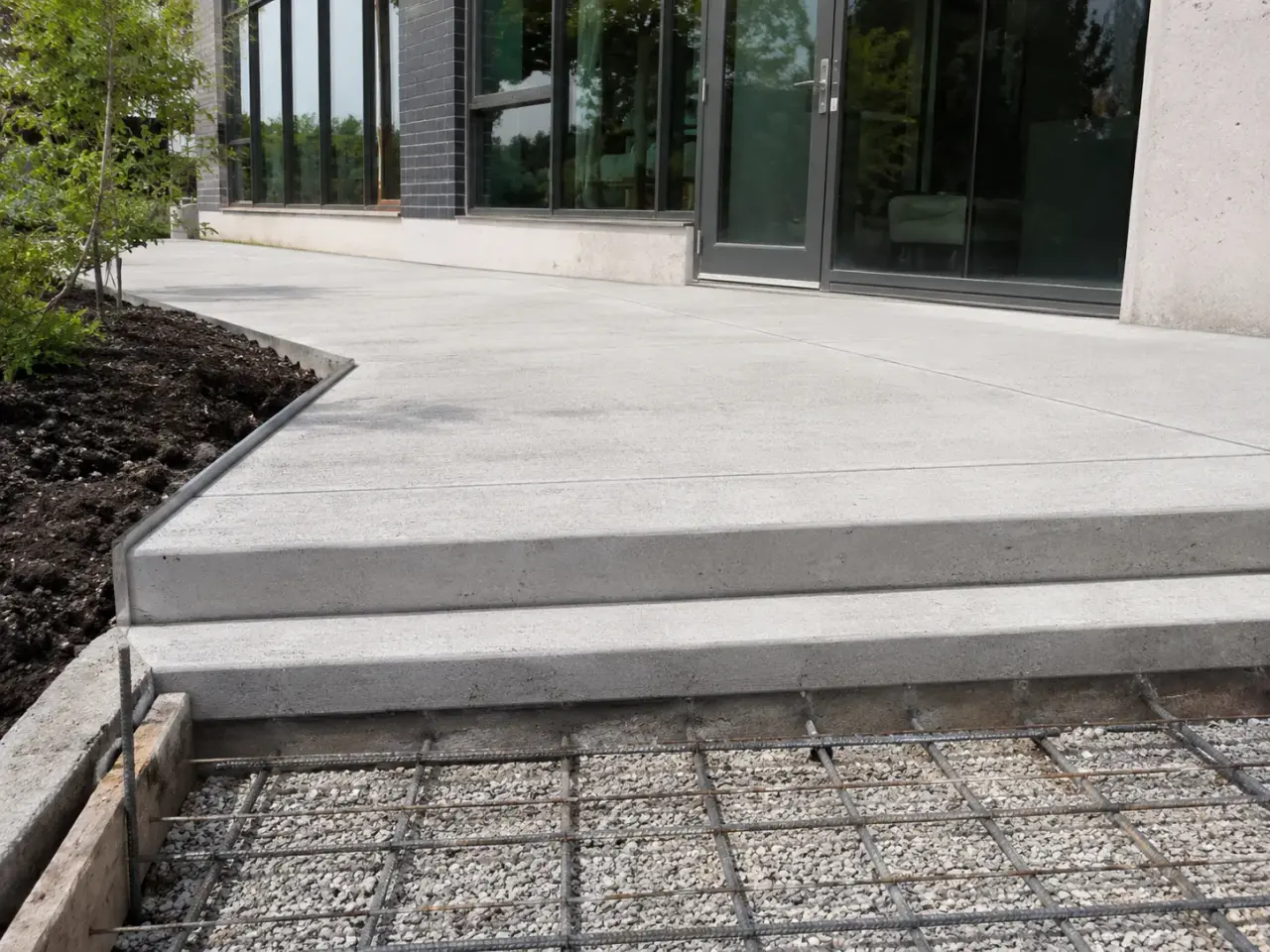 How we build commercial concrete landings and patios by Harrowgate Group
