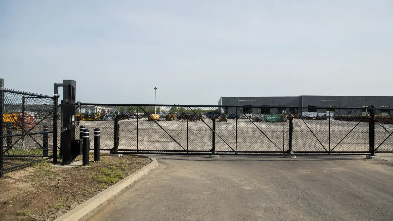 Commercial Fencing and Gates in Aurora, Ontario, completed by Harrowgate Group