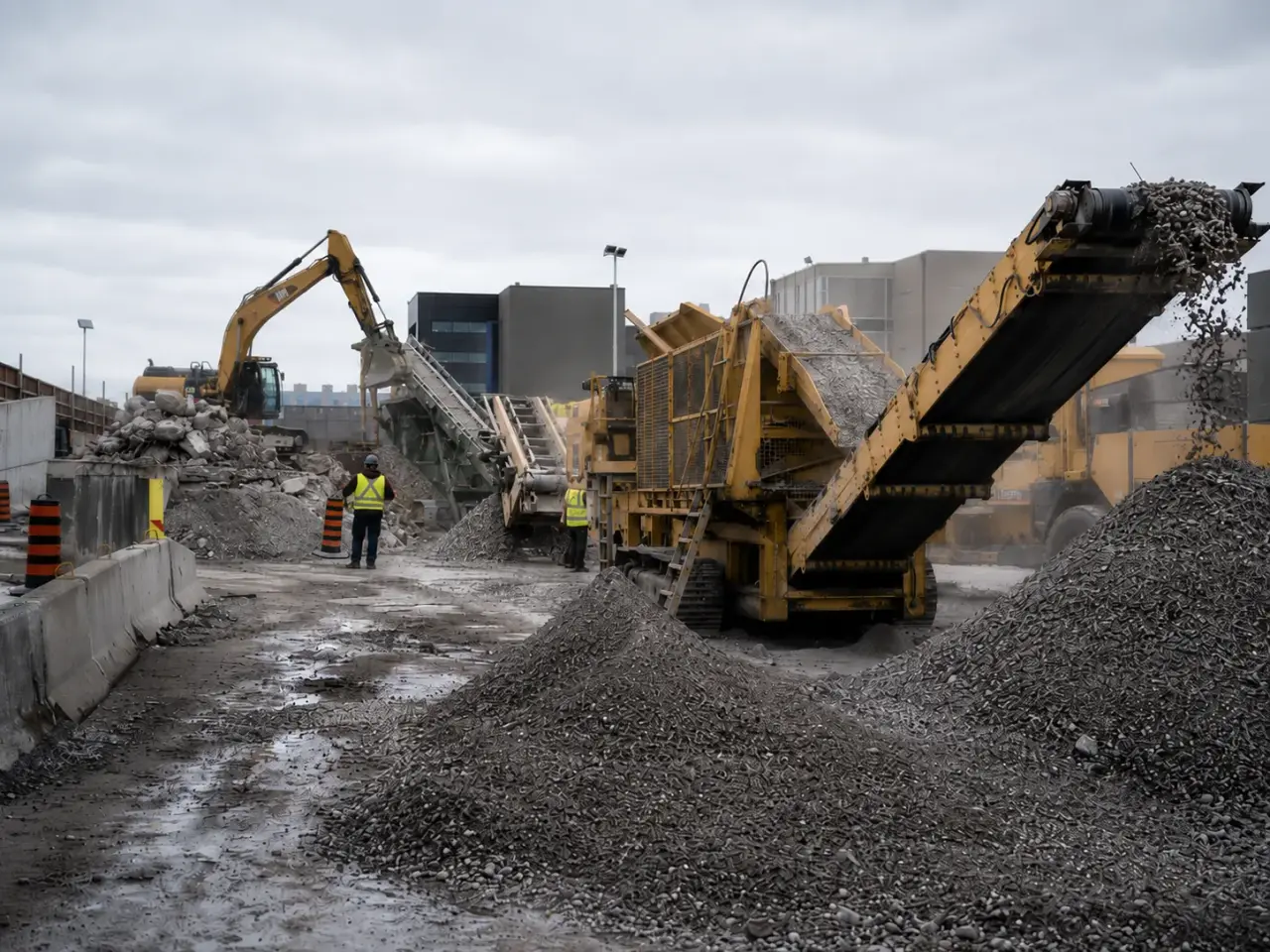 How we crush and recycle concrete and asphalt by Harrowgate Group
