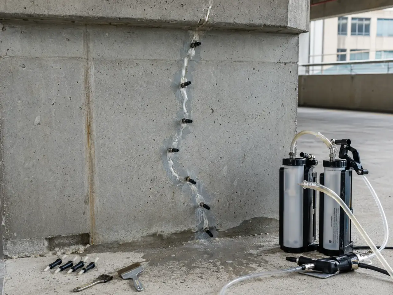 How we complete concrete crack repair and injection by Harrowgate Group