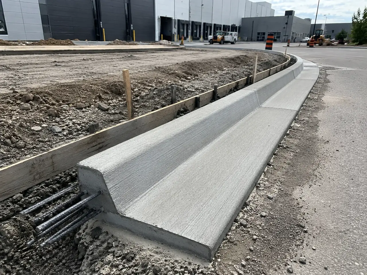 How we construct concrete curbs and gutters by Harrowgate Group