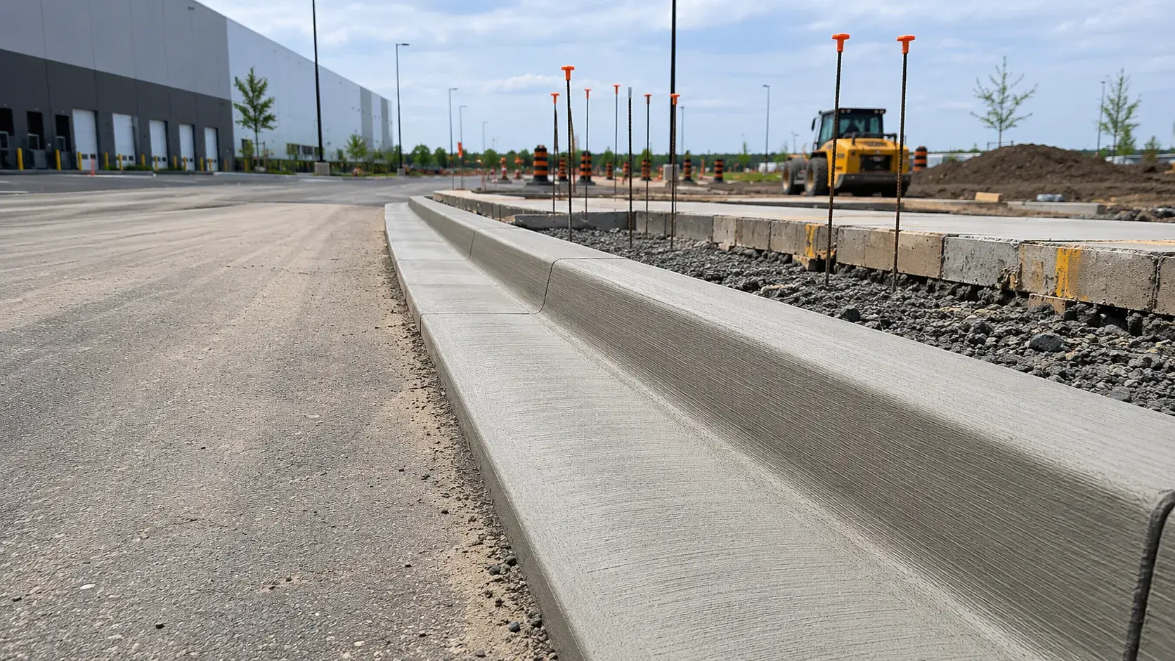 Concrete Curbs and Gutters, completed by Harrowgate Group