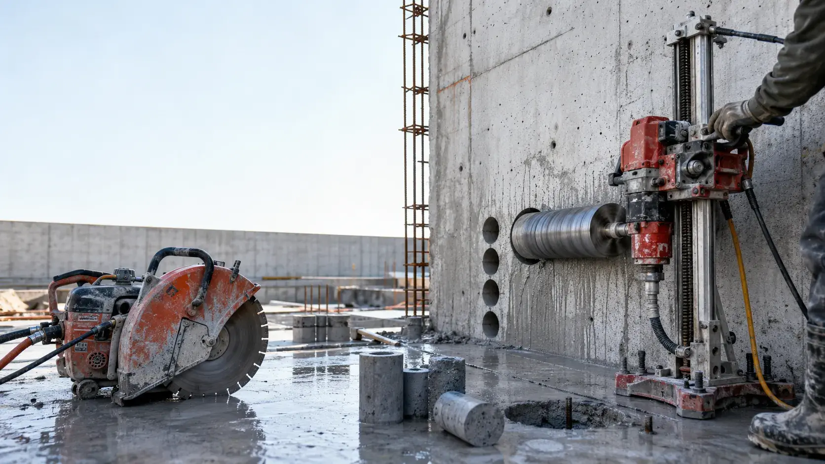 Concrete Cutting and Coring, completed by Harrowgate Group