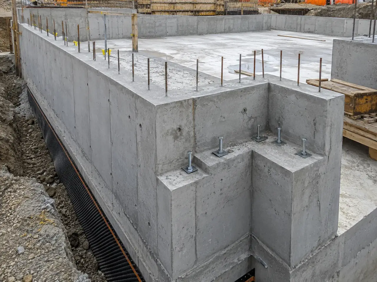 Concrete Foundations being built and completed on site by Harrowgate Group