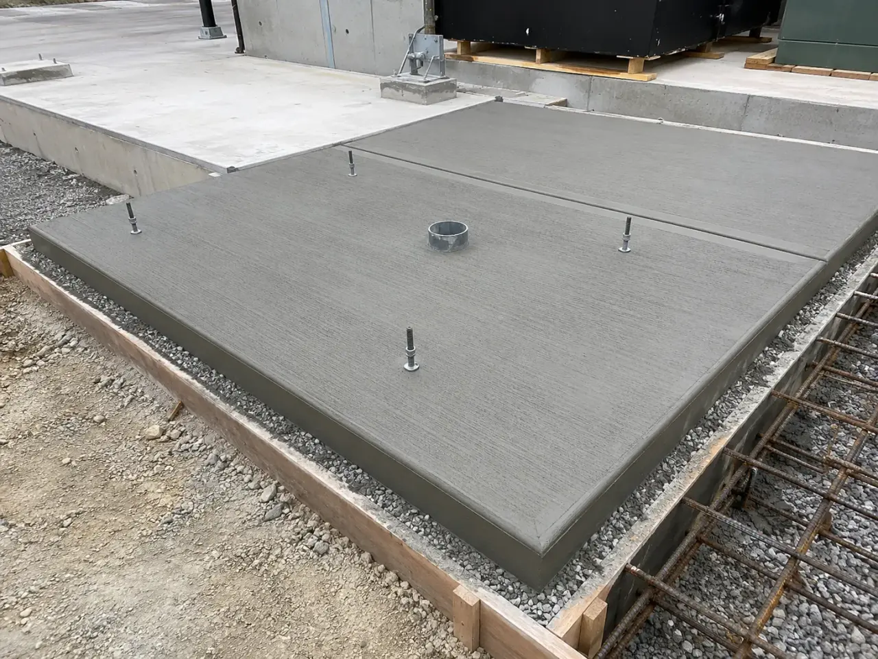 Concrete Pads in Pickering being built and completed on site by Harrowgate Group