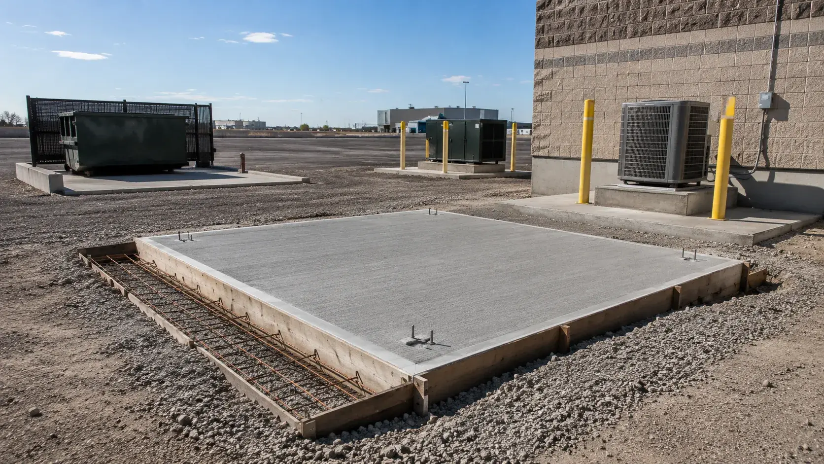 Concrete Pads in Pickering, Ontario, completed by Harrowgate Group