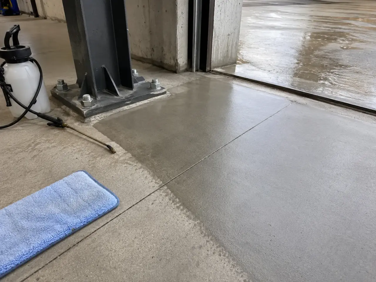 Concrete Sealing and Densifying being built and completed on site by Harrowgate Group