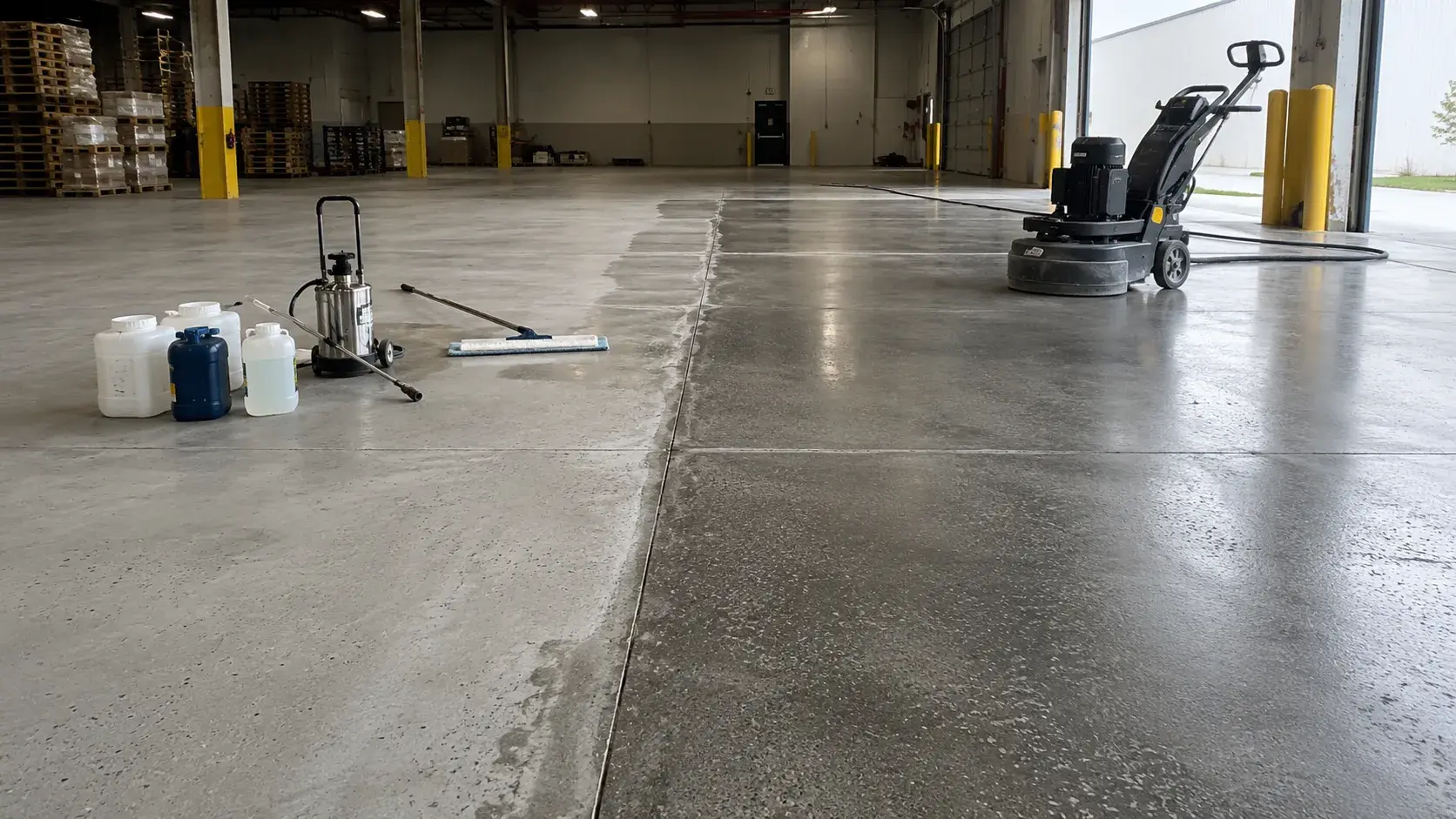 Concrete Sealing and Densifying, completed by Harrowgate Group
