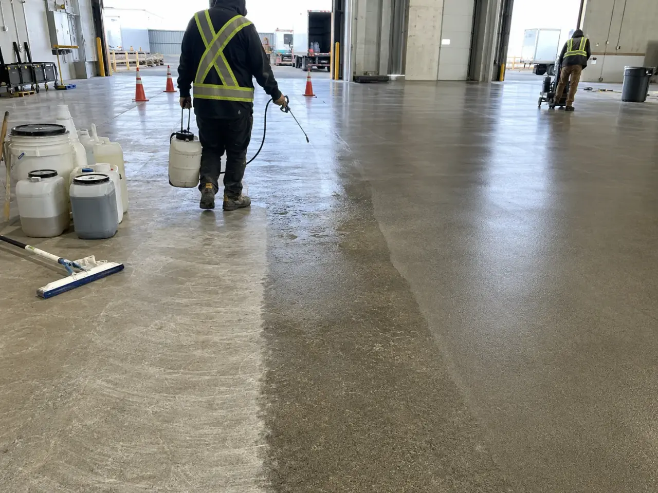 Which sealer or densifier fits the concrete exposure? by Harrowgate Group