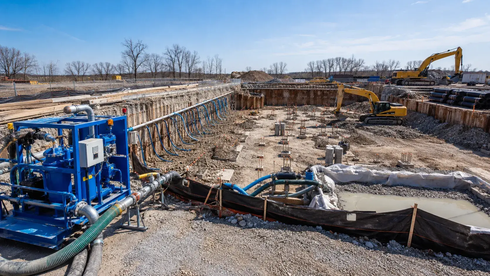 Construction Dewatering, completed by Harrowgate Group