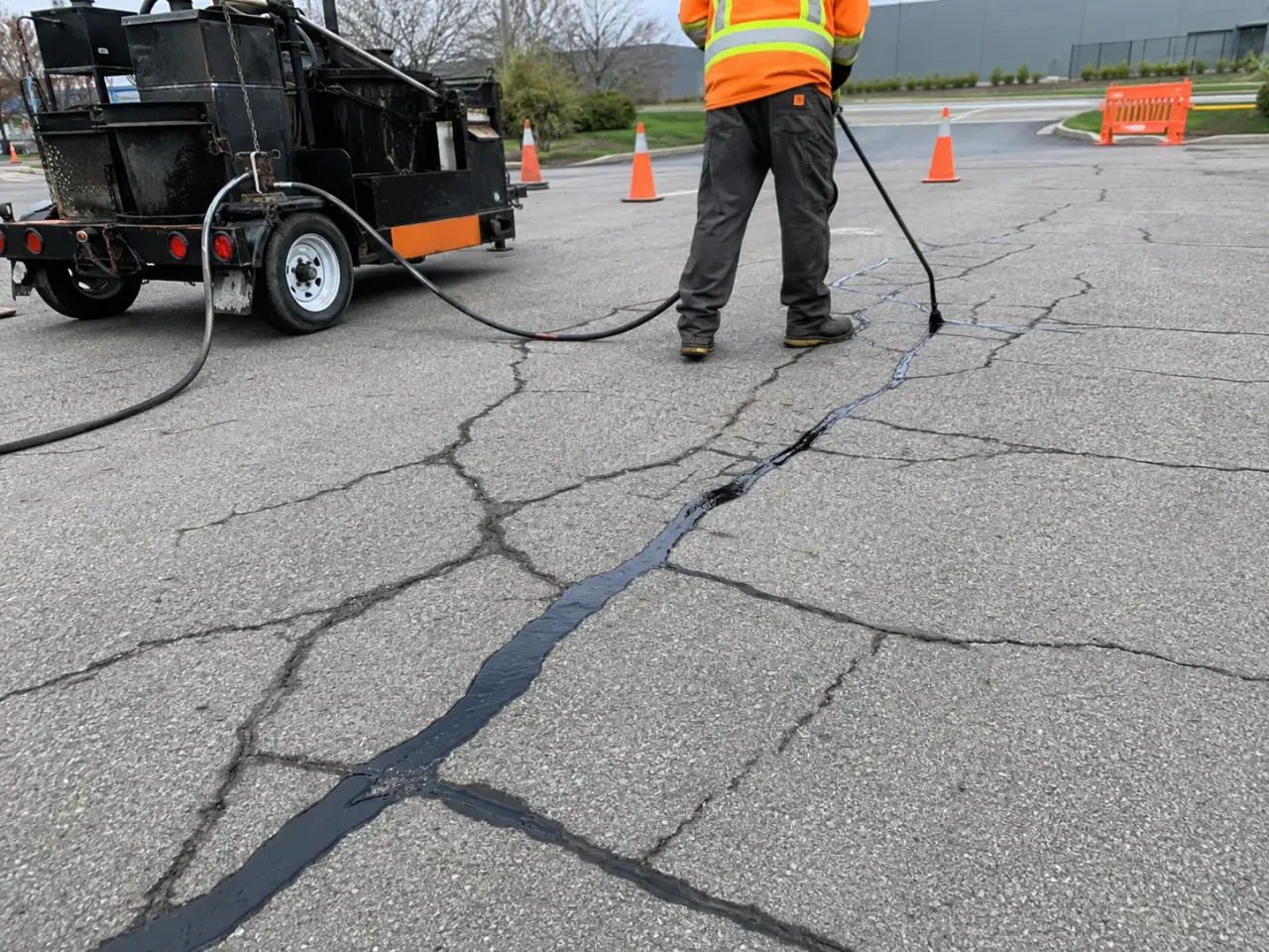Which crack sealing method fits the condition? by Harrowgate Group