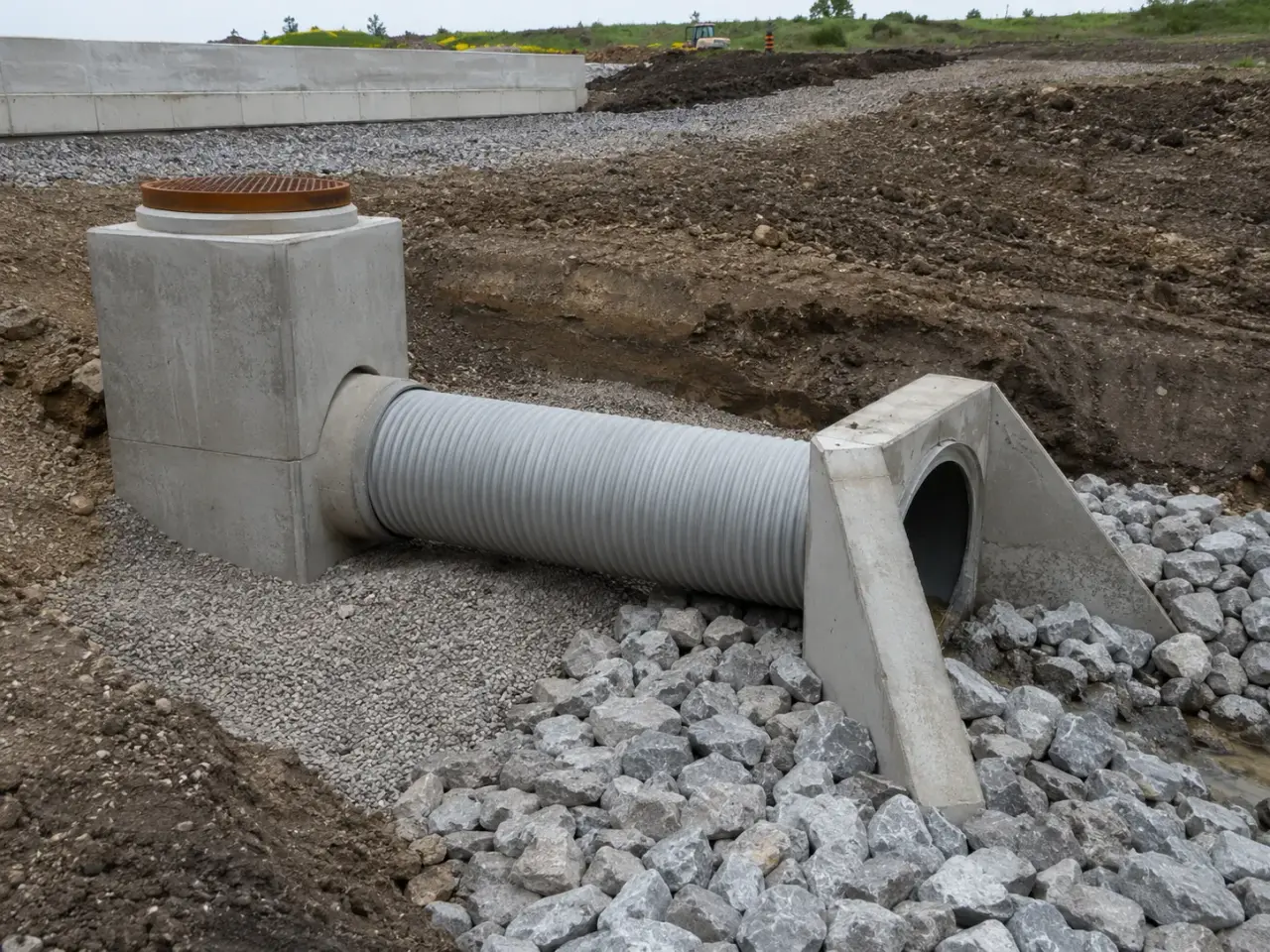 Culverts and Storm Structures being built and completed on site by Harrowgate Group