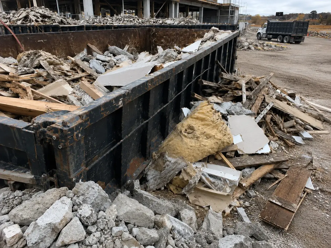 Debris Removal and Disposal being built and completed on site by Harrowgate Group