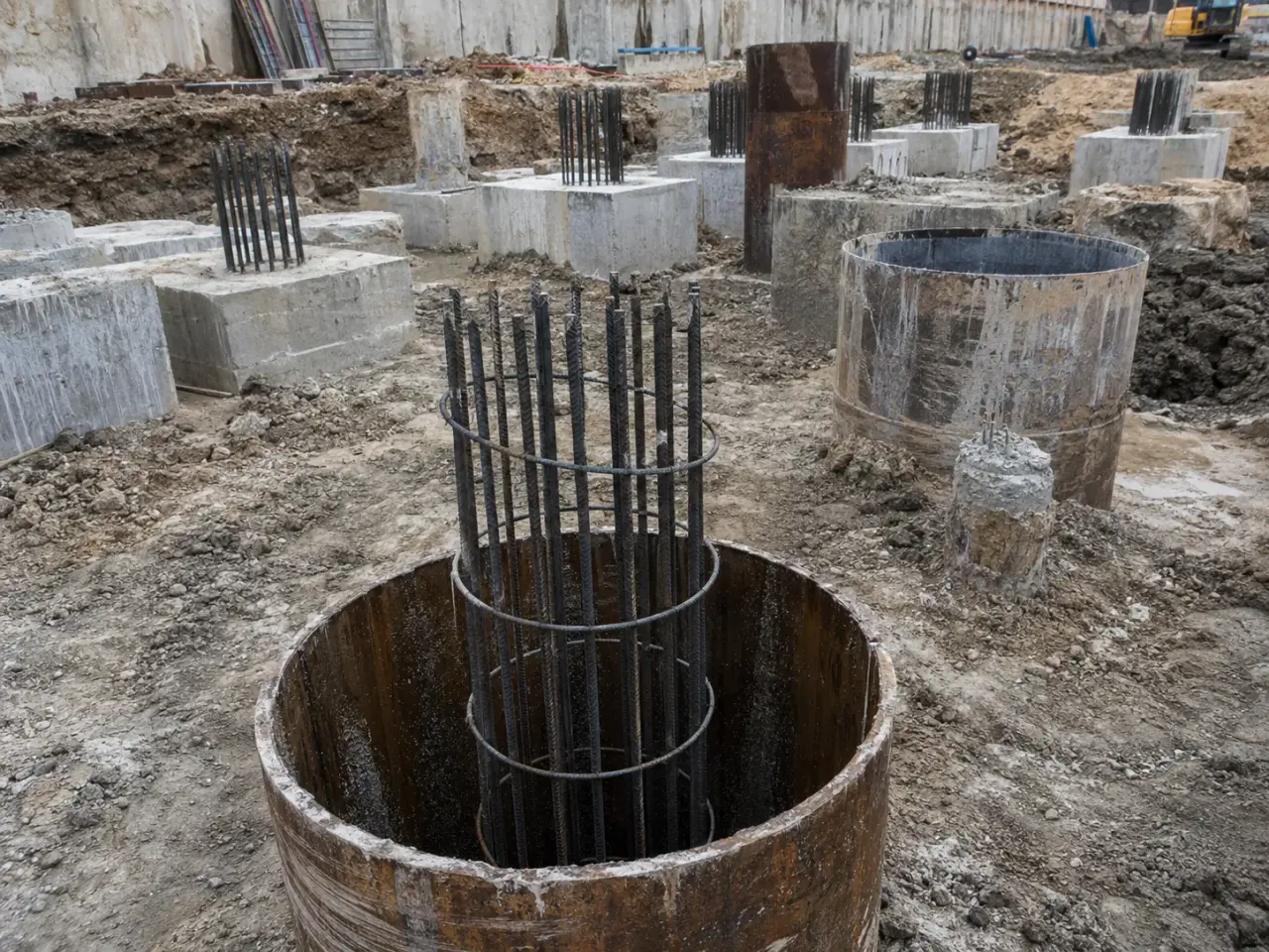 How we drill, clean, reinforce, and place a caisson by Harrowgate Group