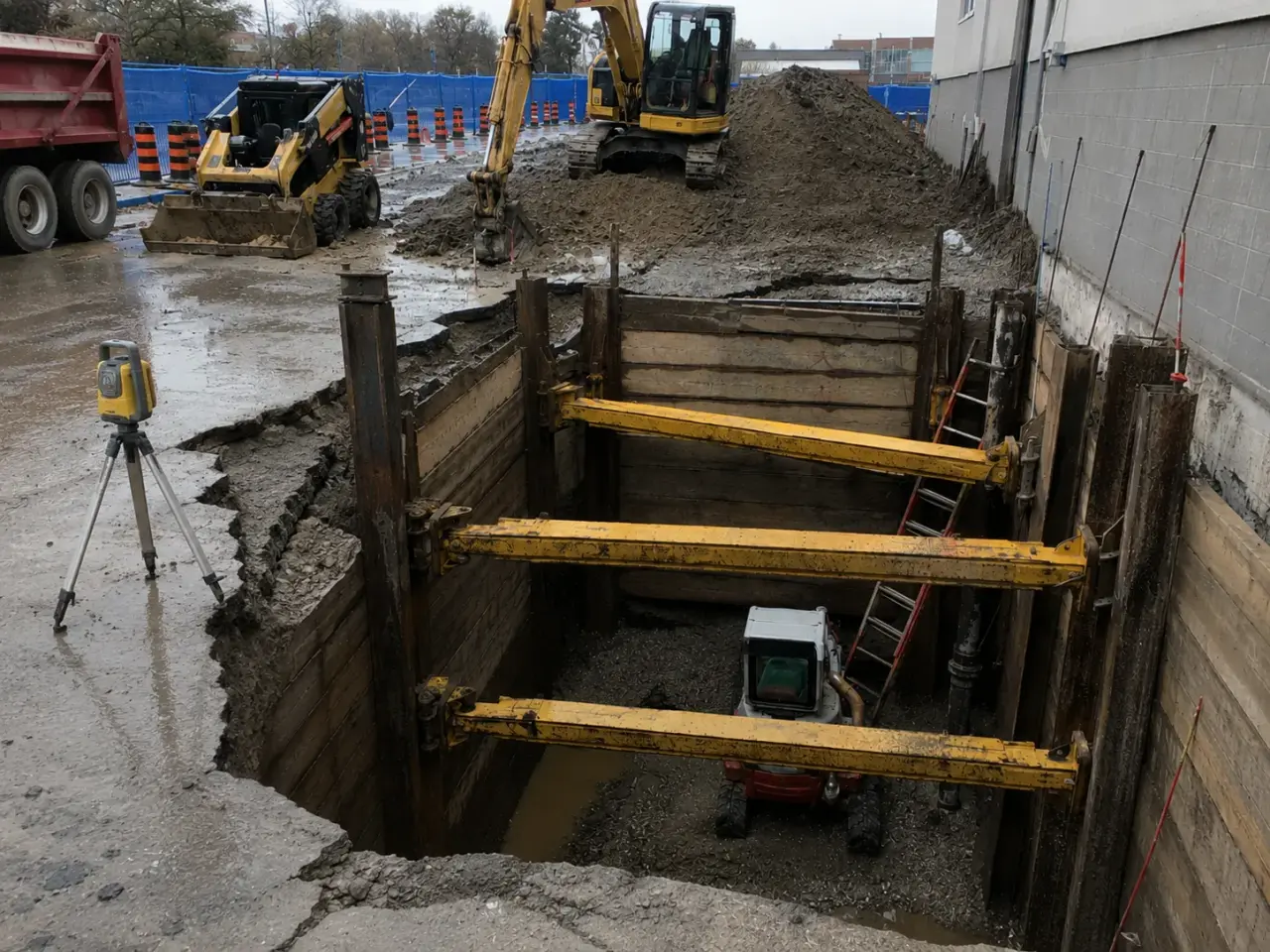Which emergency excavation and shoring method fits the condition? by Harrowgate Group