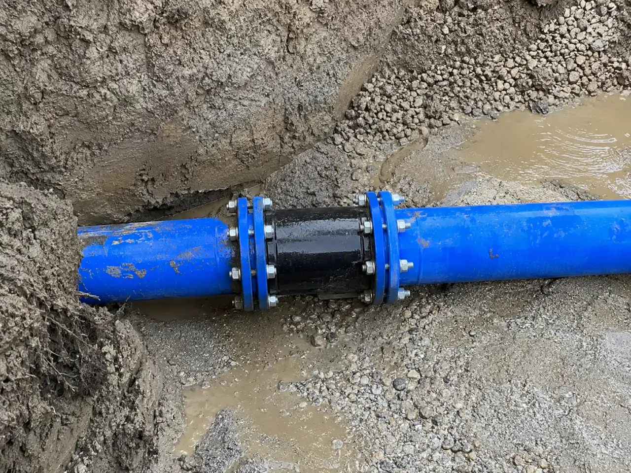 Emergency Watermain Repair in Aurora being built and completed on site by Harrowgate Group