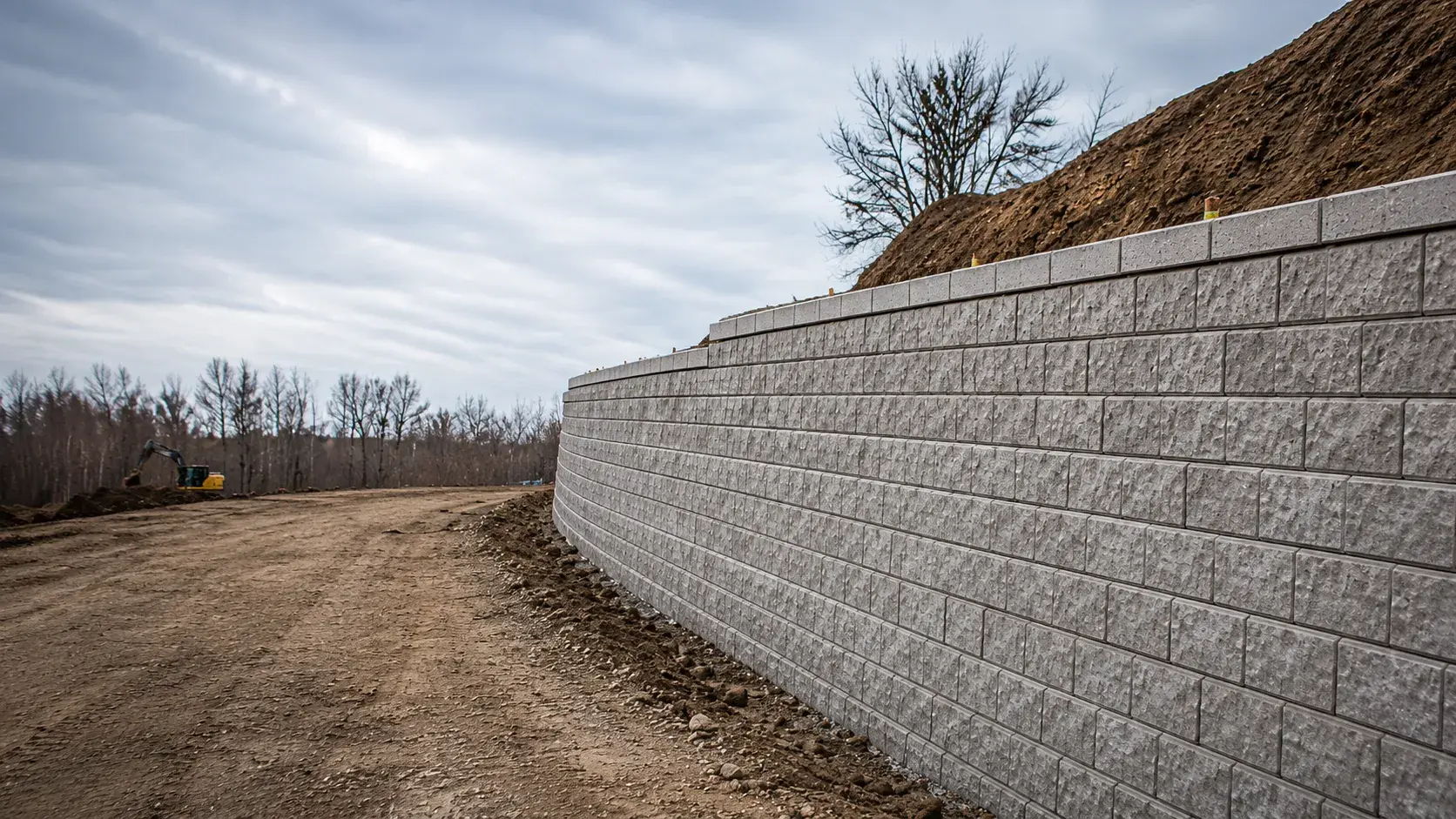 Engineered Retaining Walls in Bradford, Ontario, completed by Harrowgate Group