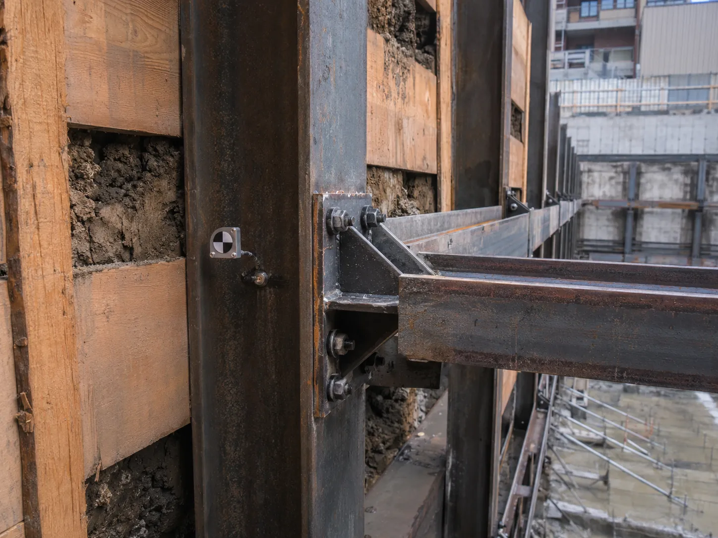 Excavation Shoring being built and completed on site by Harrowgate Group