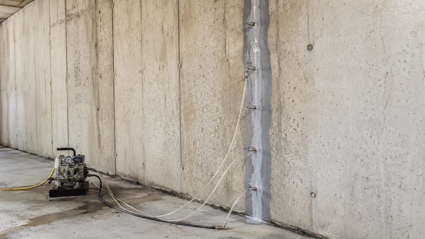 Foundation Crack Injection, completed by Harrowgate Group