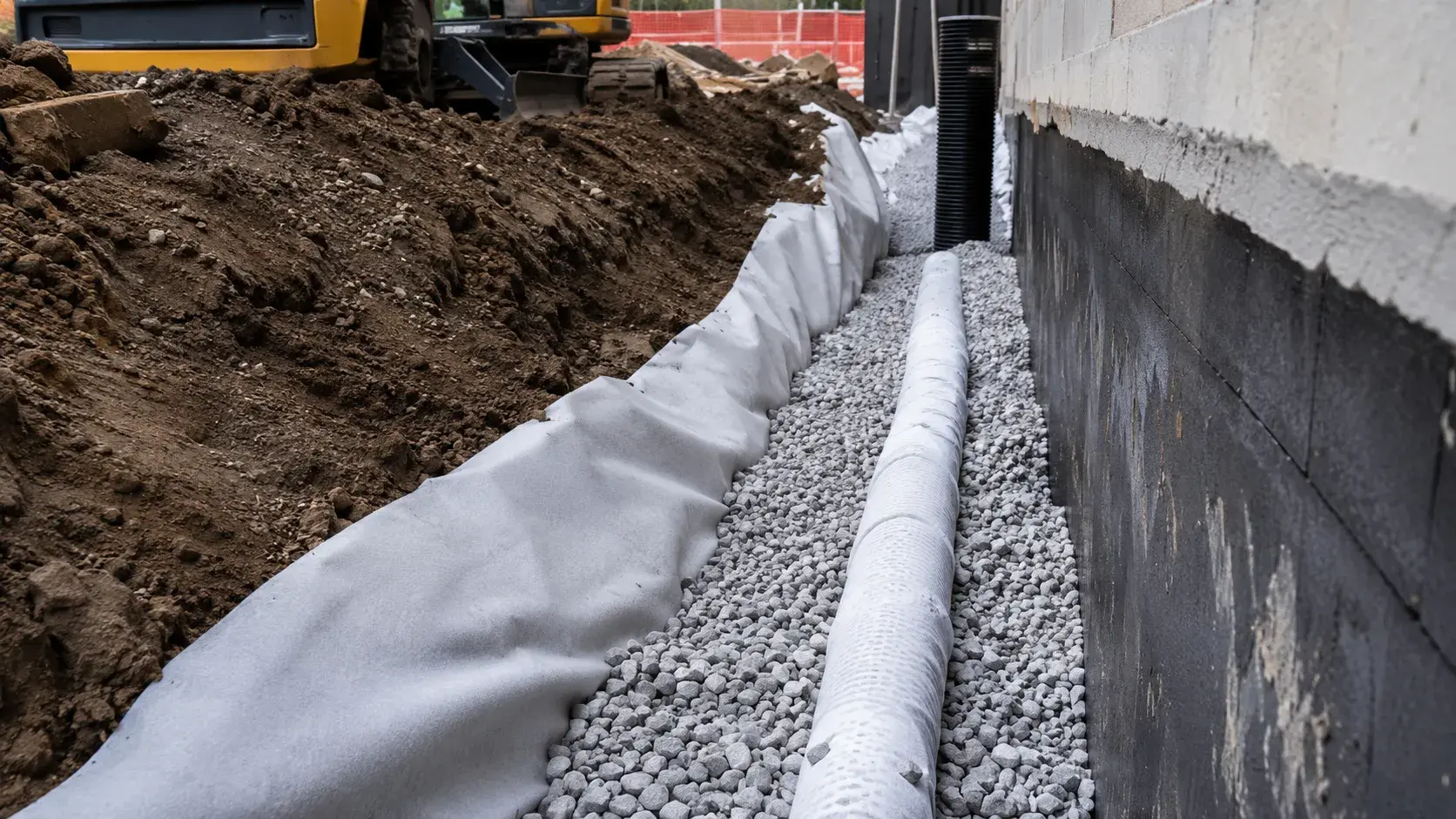 French Drain Installation in Ajax, Ontario, completed by Harrowgate Group