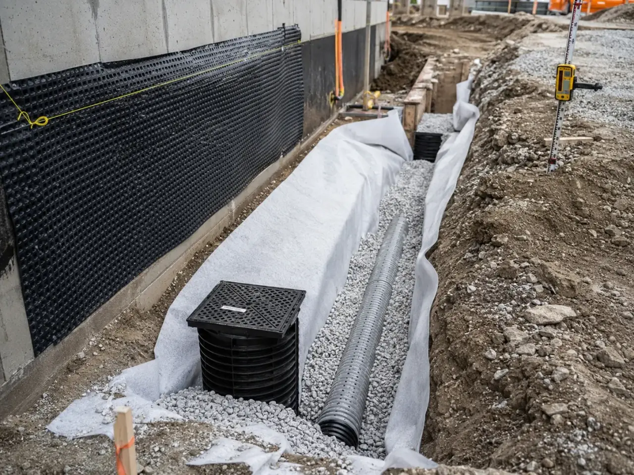 Which french drain installation method fits the condition? by Harrowgate Group