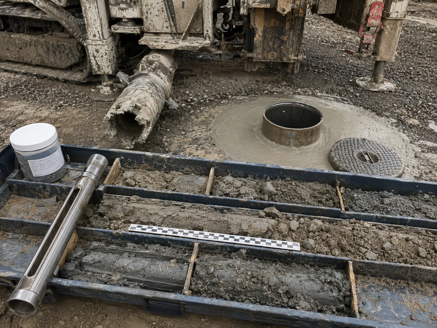 Geotechnical Drilling being built and completed on site by Harrowgate Group