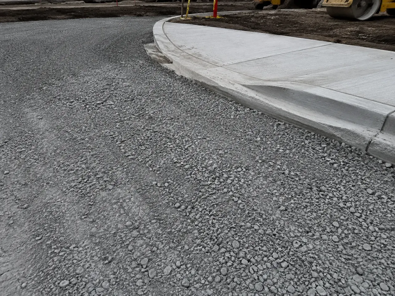 Granular Base and Subgrade Prep in Brampton being built and completed on site by Harrowgate Group