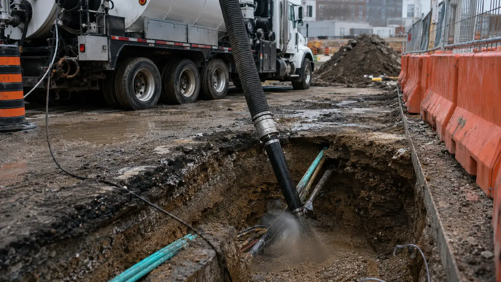 Hydro Excavation in Milton, Ontario, completed by Harrowgate Group