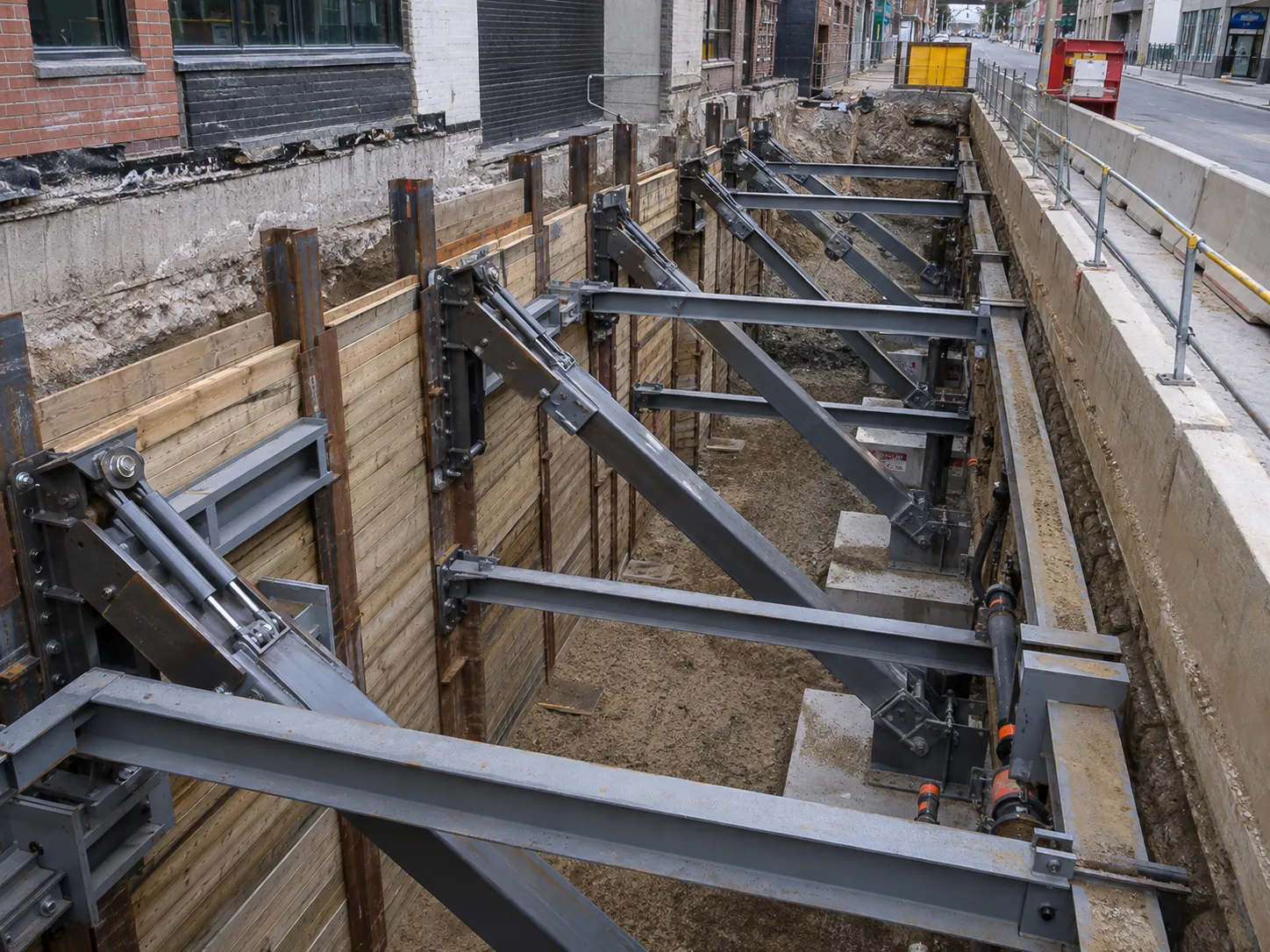 Completed Internal Bracing and Rakers installation by Harrowgate Group