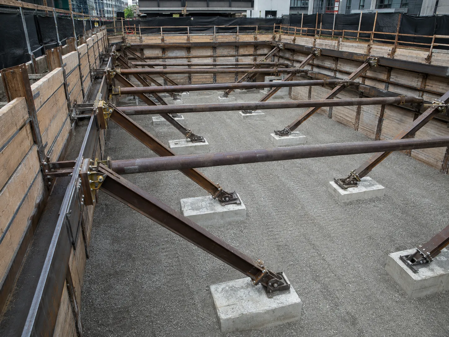 How we perform internal bracing and raker installation by Harrowgate Group