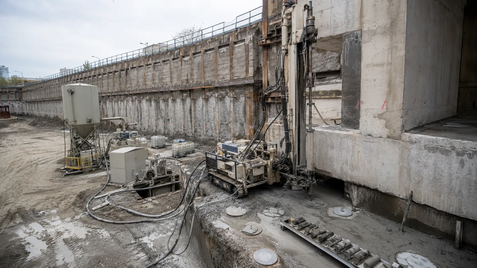 Jet Grouting and Ground Injection in Markham, Ontario, completed by Harrowgate Group