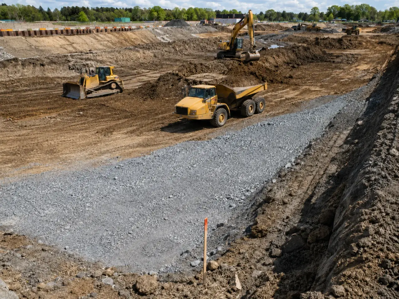 Mass Excavation and Bulk Earthworks being built and completed on site by Harrowgate Group