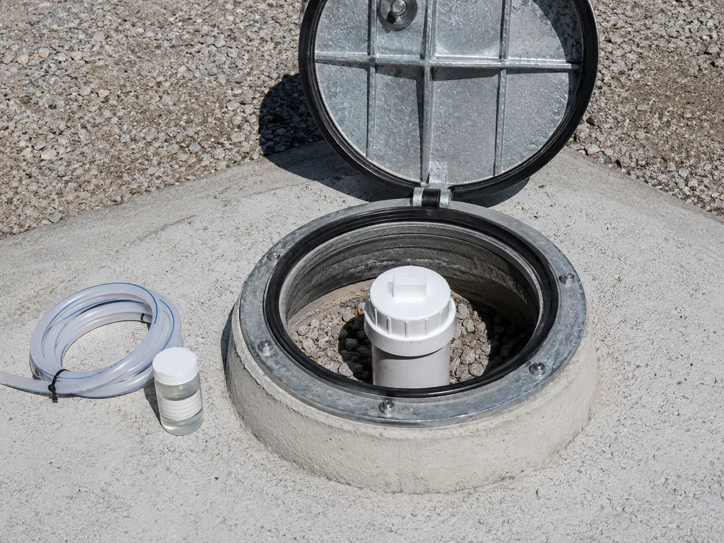 Monitoring Well Installation being built and completed on site by Harrowgate Group