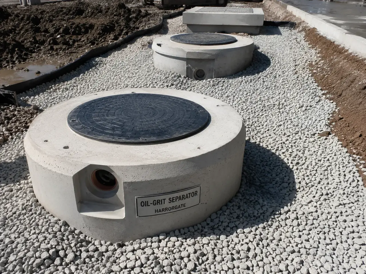 How we install oil grit separators by Harrowgate Group