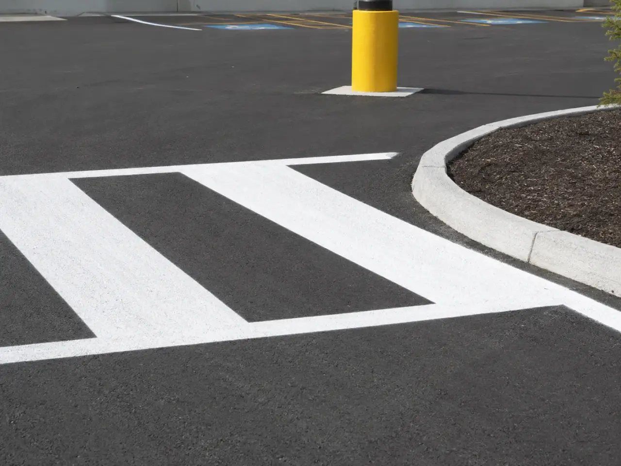 Pavement Line Marking in Aurora being built and completed on site by Harrowgate Group