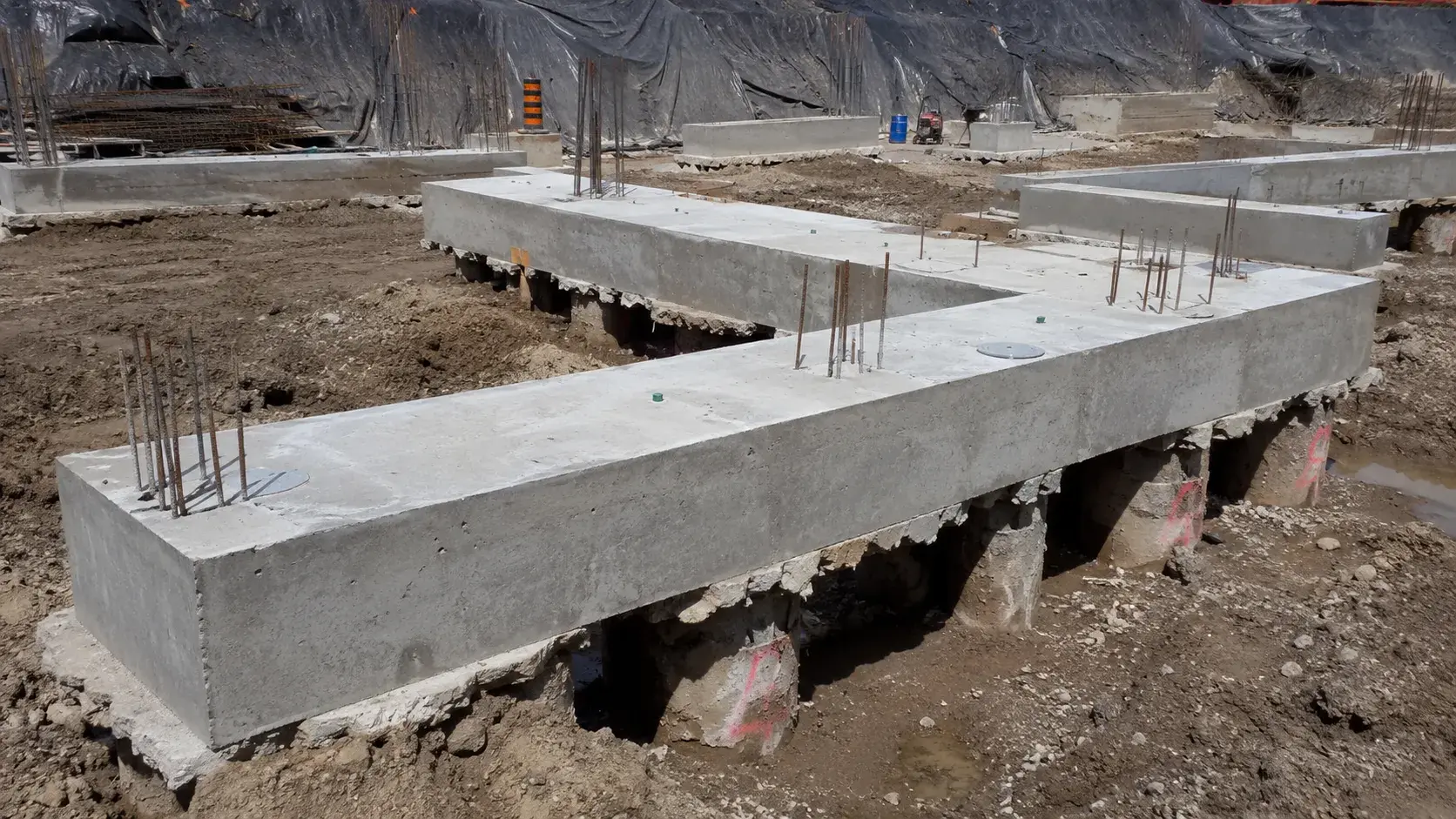 Pile Caps and Grade Beams, completed by Harrowgate Group
