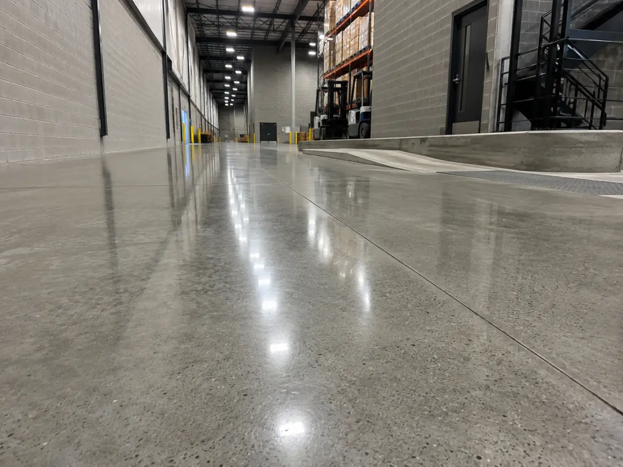 Polished Concrete Floors being built and completed on site by Harrowgate Group