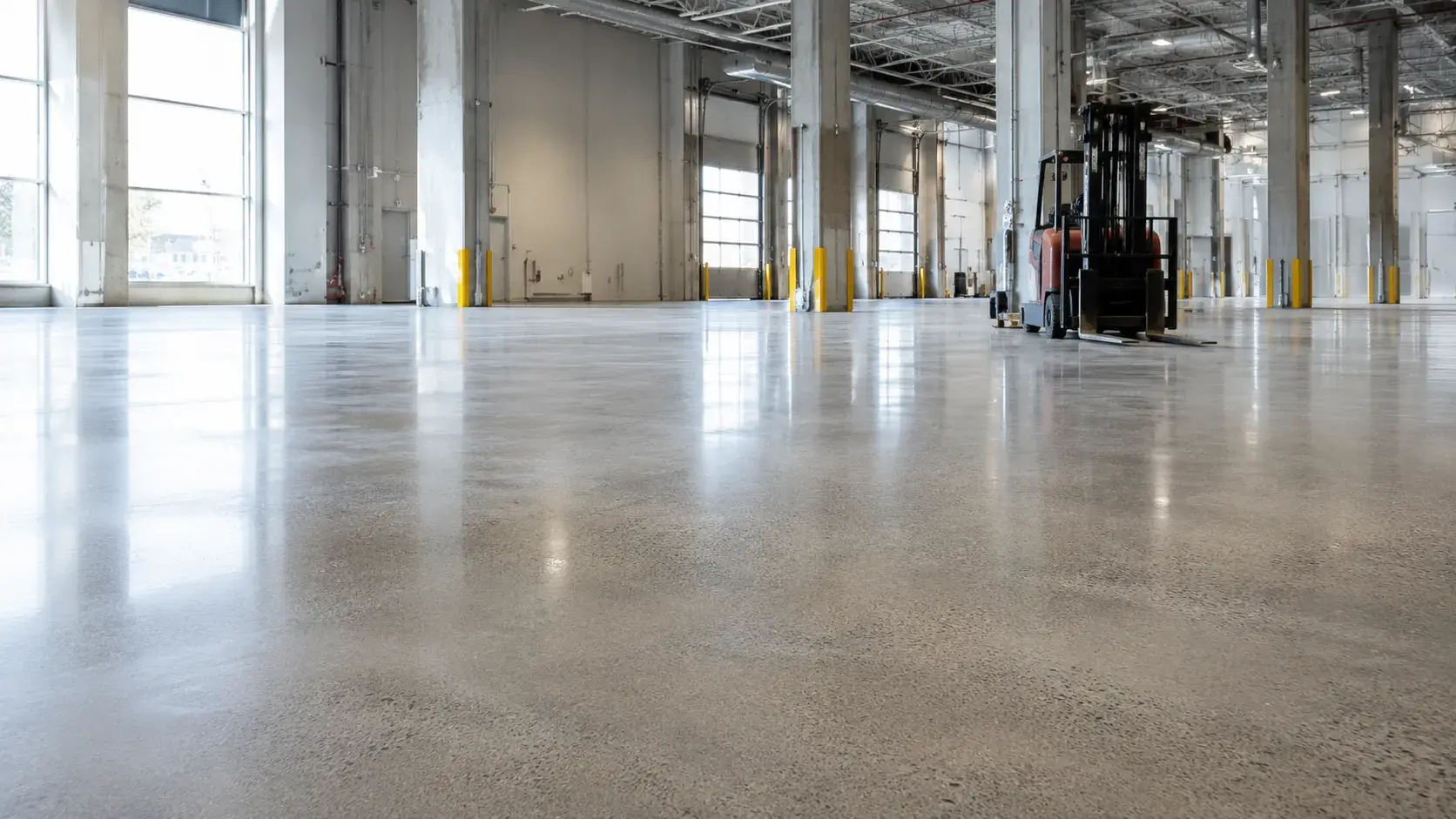 Polished Concrete Floors, completed by Harrowgate Group