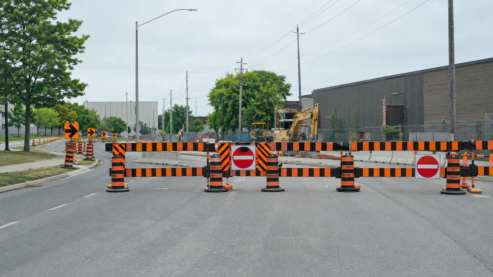 Road Closure and Detour Setup, completed by Harrowgate Group
