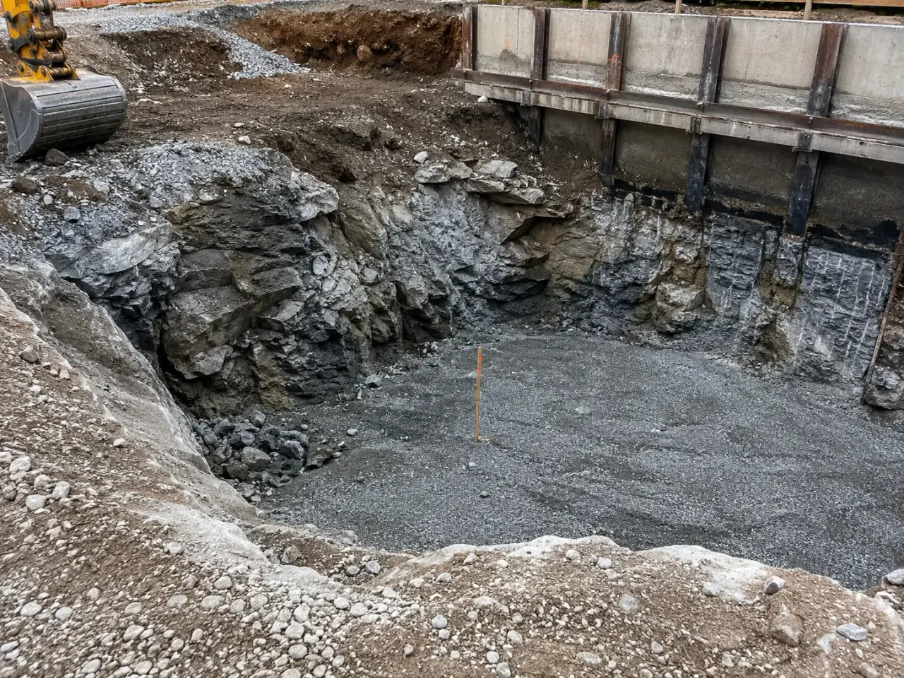 Rock Excavation being built and completed on site by Harrowgate Group