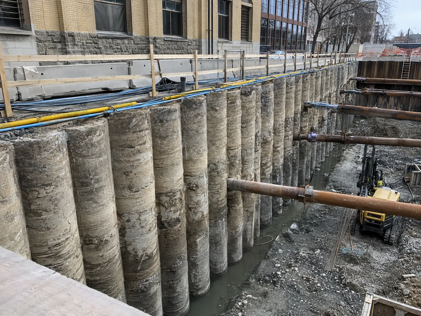 Completed Secant and Tangent Pile Walls installation by Harrowgate Group