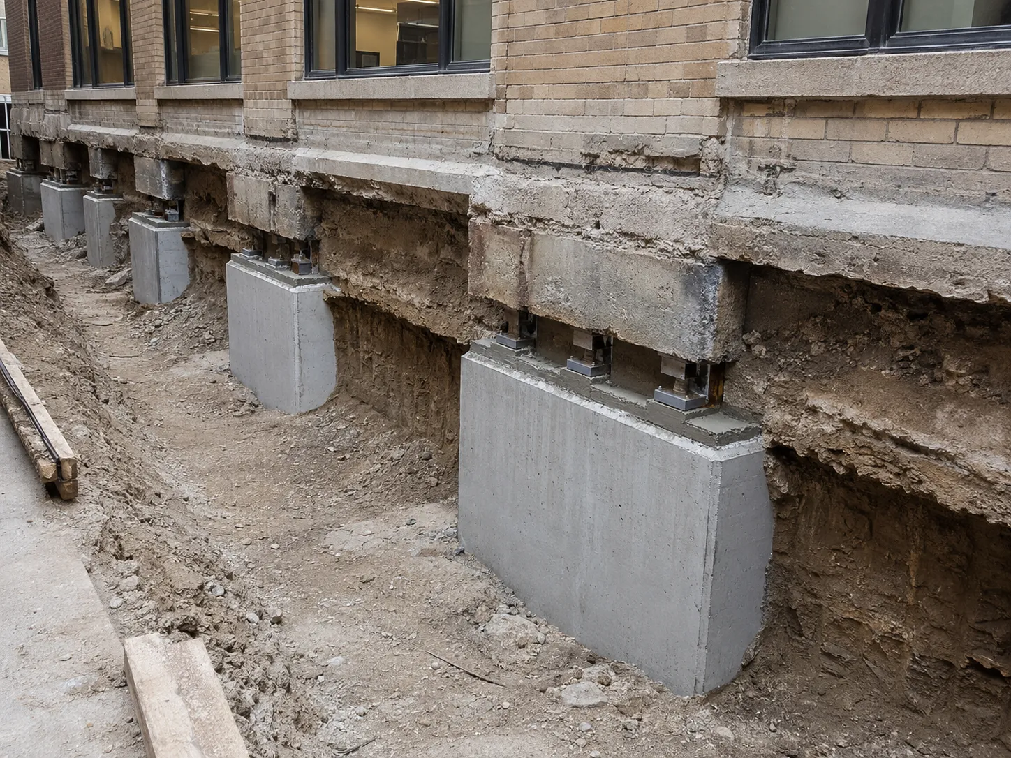 Sequential Pit Underpinning across Bradford West Gwillimbury property by Harrowgate Group